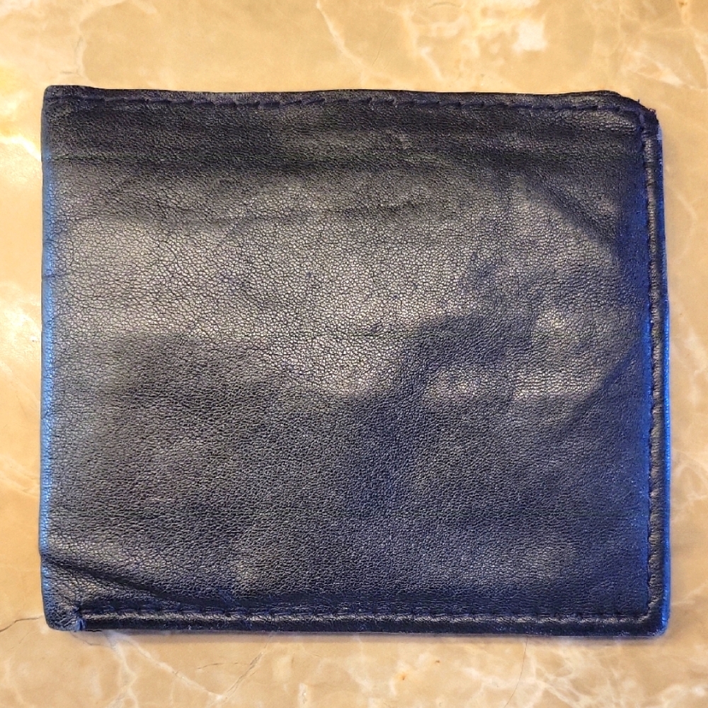 Black Money & Card Holder Genuine Leather Accessory